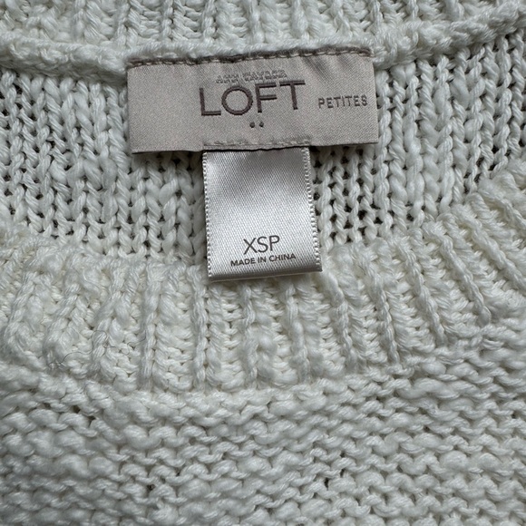 LOFT XS Petite Cream Knit Tank Top. - Picture 2 of 6